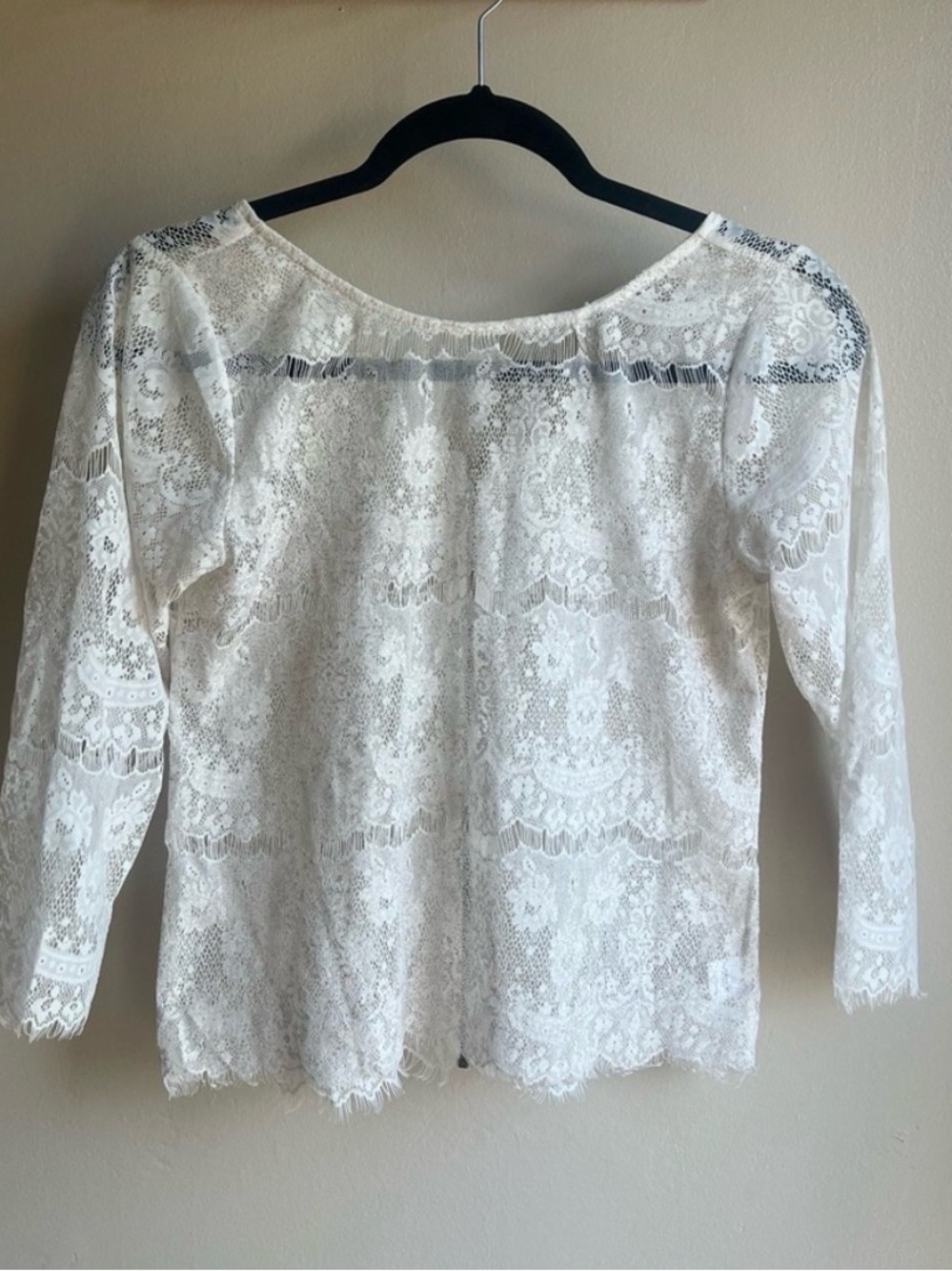 Romantic White Lace Blouse Sheer Boho Layering Top Y2K